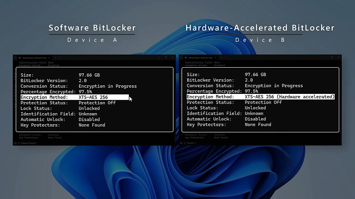 Переход на аппаратную версию BitLocker обещает двукратный рост скорости SSD