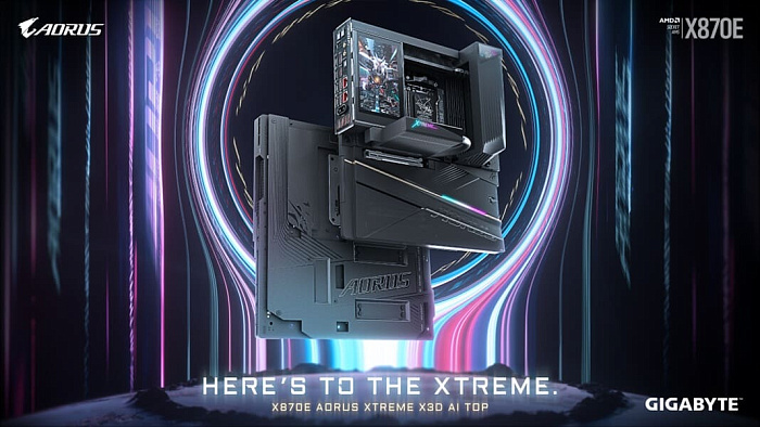 GIGABYTE представила премиальную плату X870E AORUS XTREME X3D AI TOP GIGABYTE представила премиальную плату X870E AORUS XTREME X3D AI TOP
