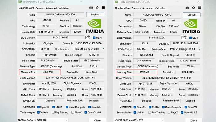 Двойное увеличение объёма памяти у GeForce GTX 970 даёт рост FPS до 40%