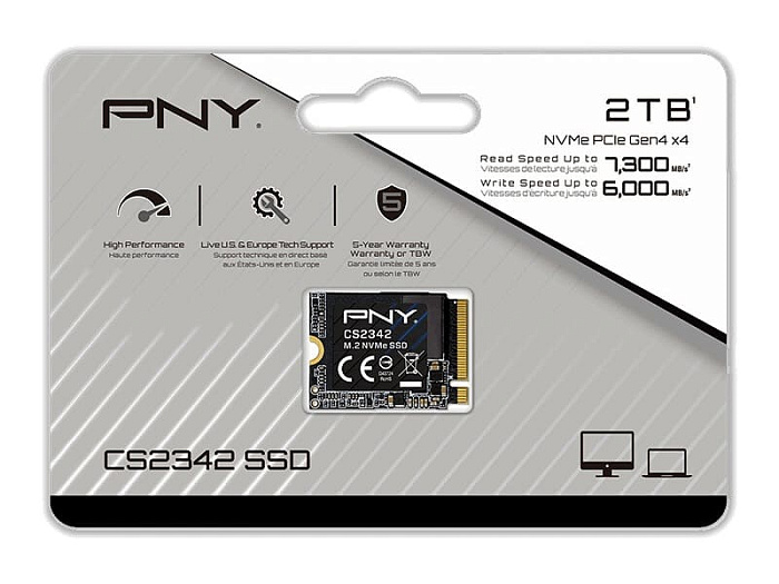 PNY выпустила крохотный накопитель CS2342 с PCI Express 4.0