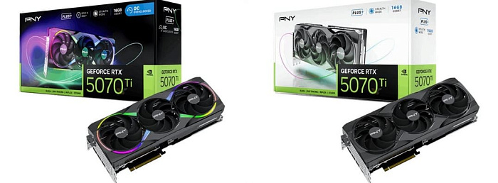 PNY GeForce RTX 5070 Ti Triple Fan Plus получила увеличенное охлаждение