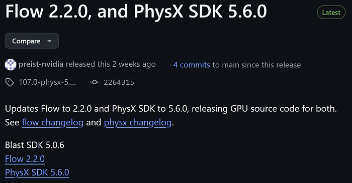 NVIDIA поделилась исходными кодами технологий PhysX и Flow
