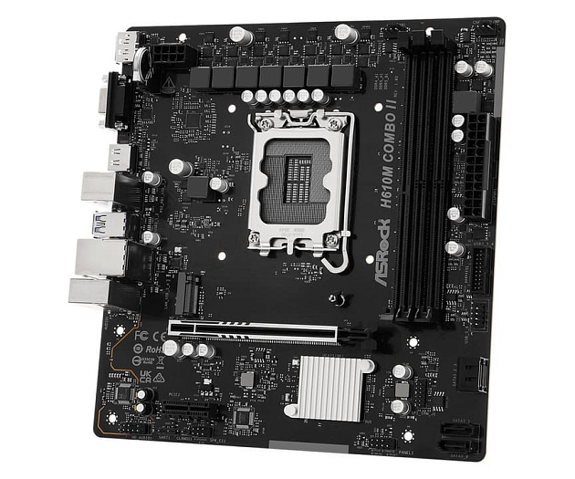 Материнская плата ASRock H610M COMBO II получила три слота памяти для DDR4 и DDR5