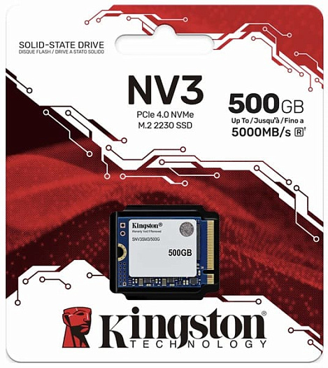  Твердотельный накопитель Kingston NV3 появился в форм-факторе M.2 2230