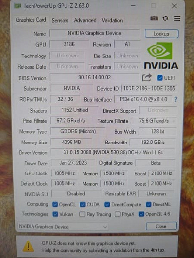 Прототип GeForce GTX 1650 SUPER включает 1152 CUDA-ядра и PCIe 4.0