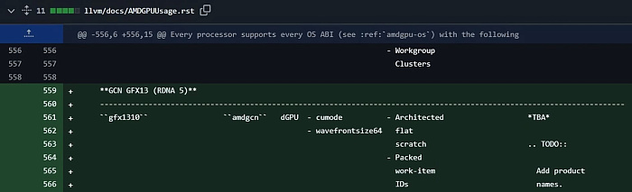 AMD добавила первое упоминание графического процессора на RDNA 5 в LLVM