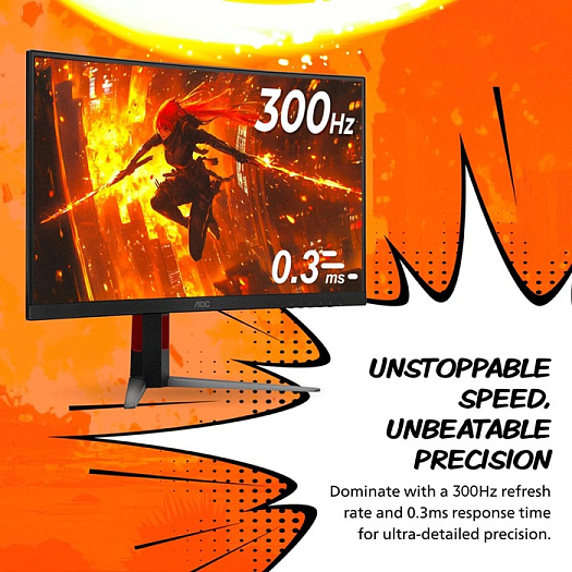 27-дюймовый монитор AOC CQ27G4ZH предлагает Quad HD разрешение с частотой 300 Hz  