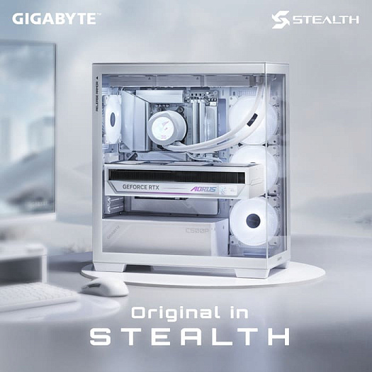 GIGABYTE показала белые платы X870/B850 AORUS STEALTH со скрытыми разъемами