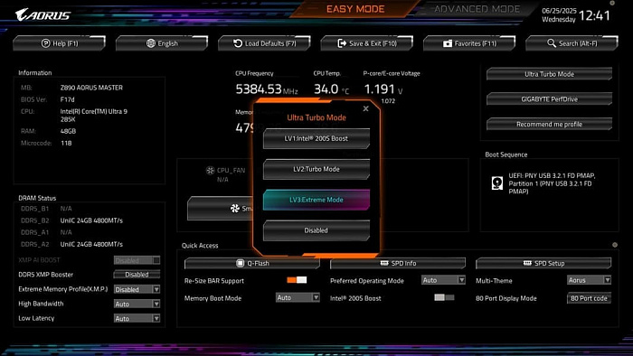 GIGABYTE анонсировала функцию Ultra Turbo Mode для повышения производительности Intel Core Ultra