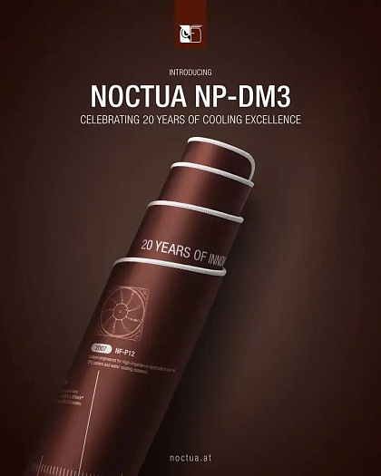 Noctua отмечает 20-летие выпуском коврика для мыши NP-DM3 Noctua отмечает 20-летие выпуском коврика для мыши NP-DM3