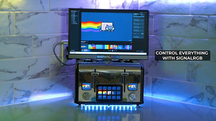 SignalRGB разыгрывает игровую систему, собранную внутри тостера
