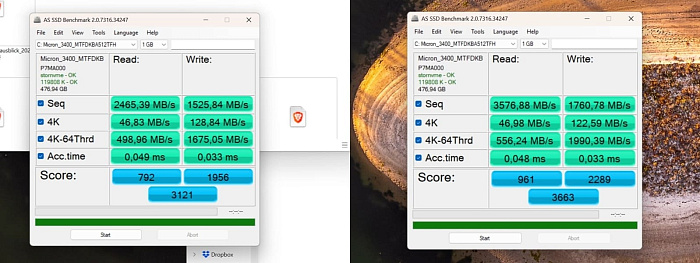 Пользователи отмечают приличный рост скорости SSD при включении NVMe в Windows 11
