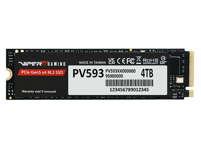 Patriot PV593 полагается на контроллер SM2508 с интерфейсом PCI Express 5.0