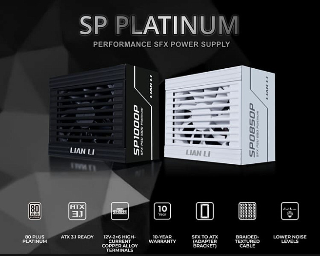 Lian Li начала продажи компактных блоков питания SP Platinum SFX