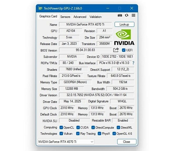 GPU-Z обновилась до v2.66.0, получив поддержку новых видеокарт AMD и NVIDIA