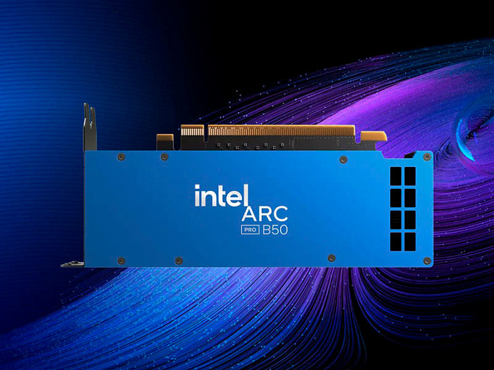 Intel Arc Pro B50 показала себя почти на 20% хуже Arc B570