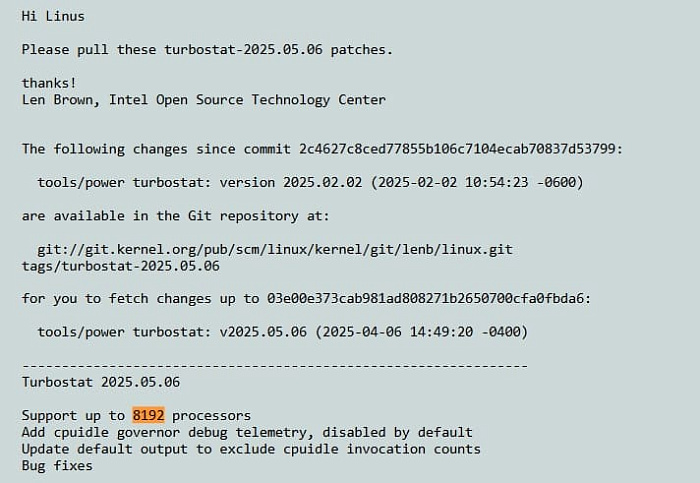 Linux научилась работать с 8192 ядрами