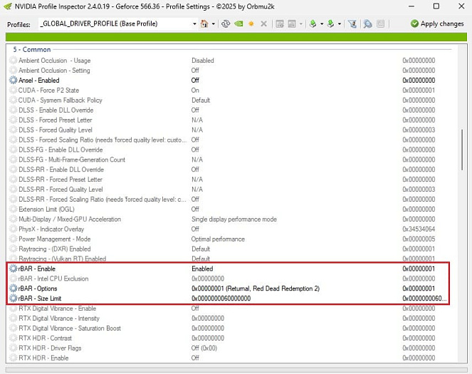Принудительное включение ReBar заметно повышает производительность видеокарт NVIDIA