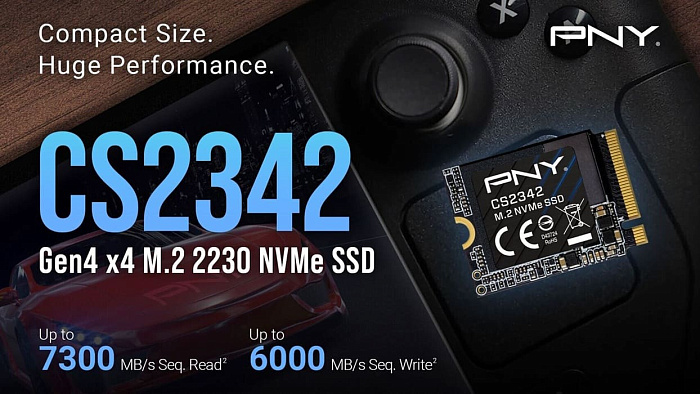 PNY выпустила крохотный накопитель CS2342 с PCI Express 4.0