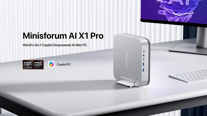 Очень компактный мини-ПК Minisforum AI X1 Pro получил AMD Ryzen AI 9 HX 370