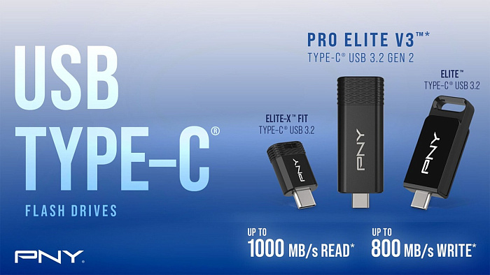 PNY выпустила быстрый USB-накопитель PRO Elite V3 со скоростью до 1000 Мбайт/с  