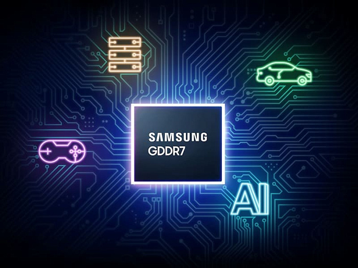 Samsung начала массовое производство GDDR7 со скоростью 28 Гбит/с и объёмом 3 Гбайта