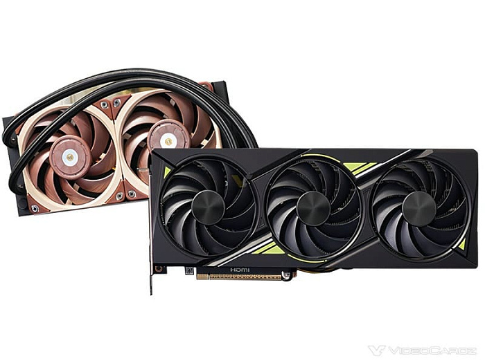 Sycom GeForce RTX 5080 LC Hydro охлаждается готовой СЖО с вентиляторами Noctua