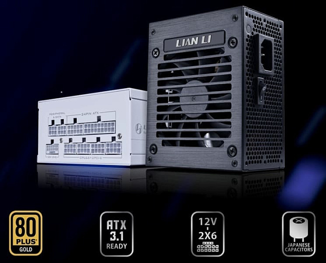 Блоки питания Lian Li SP V2 предлагают синий 12V-2x6 и 10-летнюю гарантию