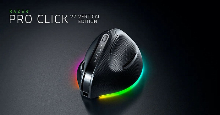 Razer выпустила свою первую вертикальную мышь Pro Click V2 Vertical Edition