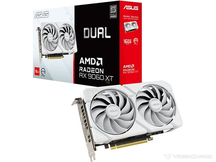 Radeon RX 9060 XT теперь тоже входит в серию ASUS Dual White