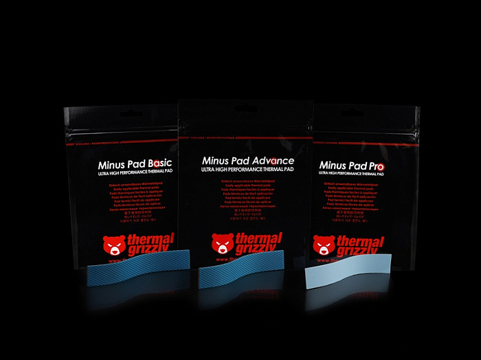 Thermal Grizzly выпустила новые термопрокладки Minus Pad Basic, Advance и Pro  