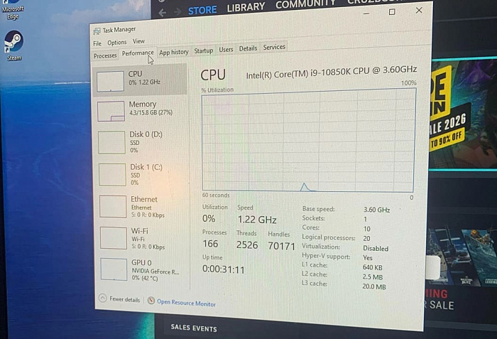 Счастливый пользователь получил подарок от соседа в виде ПК с Core i9-10850K и RTX 3090