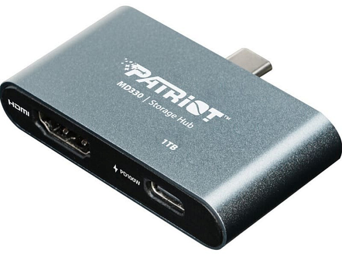 Patriot MD330 Storage Hub может хранить данные, выводить изображение и заряжать устройство