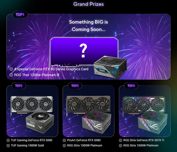 ASUS собирается представить и подарить “специальную” GeForce RTX 5090