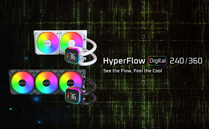 MONTECH начала продажи готовой СЖО HyperFlow Digital с экраном на водоблоке