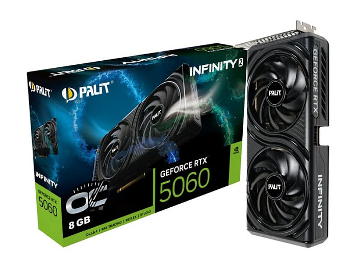Palit показала видеокарту GeForce RTX 5060 серии Infinity 2 OC