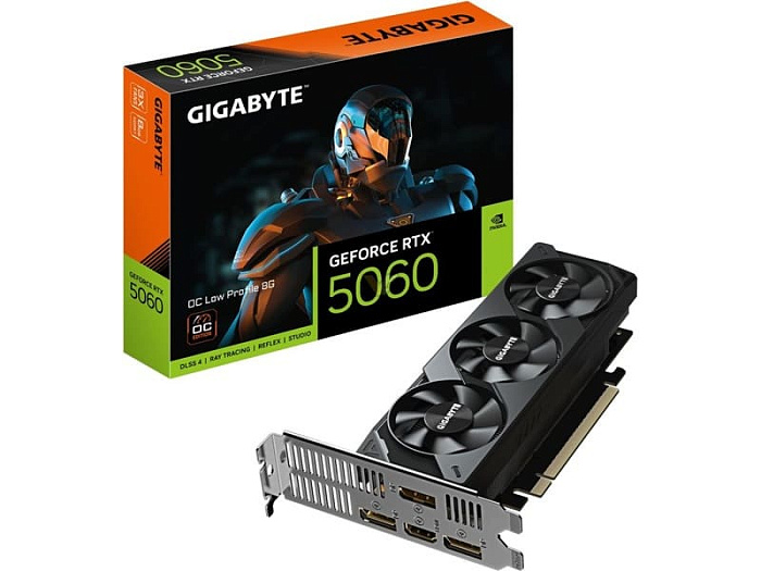 Низкопрофильная GIGABYTE GeForce RTX 5060 имеет длину всего 182 мм