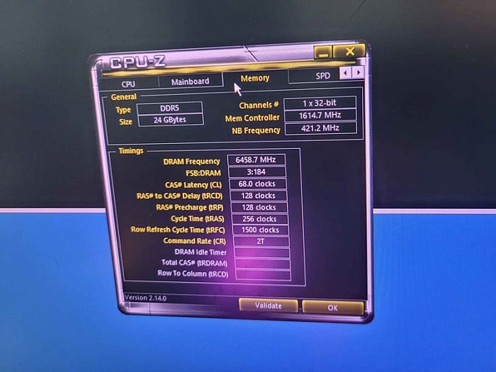 Оверклокер смог разогнать модуль памяти DDR5 до 12916 MT/s без охлаждения