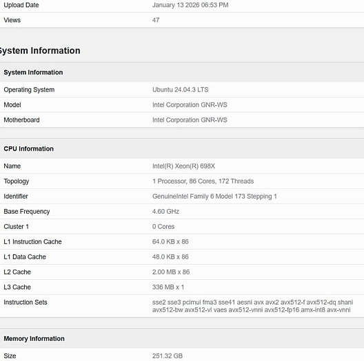 Процессор для рабочих станций Intel Xeon 698X действительно получит 86 ядер Процессор для рабочих станций Intel Xeon 698X действительно получит 86 ядер