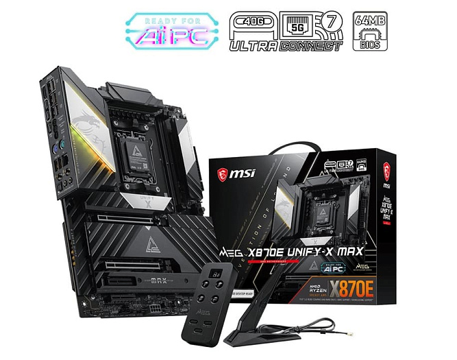 MSI готова к запуску премиальной платы для оверклокеров MEG X870E Unify-X MAX