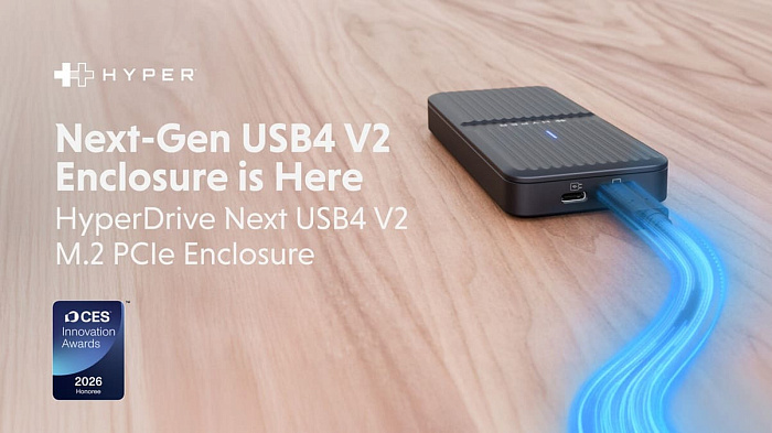 Hyper выпустила корпус HyperDrive Next USB4 V2 для создания внешнего накопителя