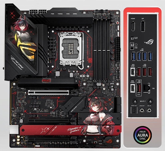 ASUS показала материнскую плату ROG STRIX Z890-H RO JI с уникальным дизайном