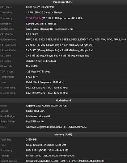 Официально зарегистрированный рекорд разгона DDR5 достиг 13010 MT/s