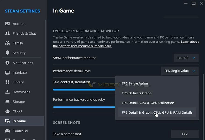 Valve серьёзно обновила встроенный в Steam оверлей с системными показателями
