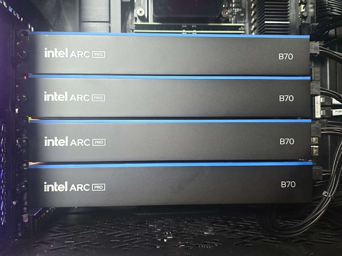 Intel Arc Pro B70 демонстрирует 45% рост FPS в играх по сравнению с Arc Pro B60