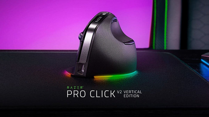 Razer выпустила свою первую вертикальную мышь Pro Click V2 Vertical Edition