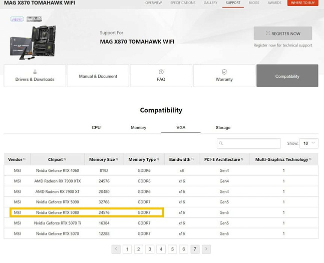 MSI вновь напоминает о GeForce RTX 5080 с 24 Гбайтами видеопамяти