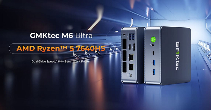 Ультраминиатюрный ПК GMKtec NucBox M6 полагается на AMD Ryzen 5 7640HS