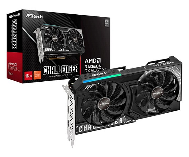 ASRock Radeon RX 9060 XT 16GB Challenger Standard Edition разогнана с завода ASRock Radeon RX 9060 XT 16GB Challenger Standard Edition разогнана с завода