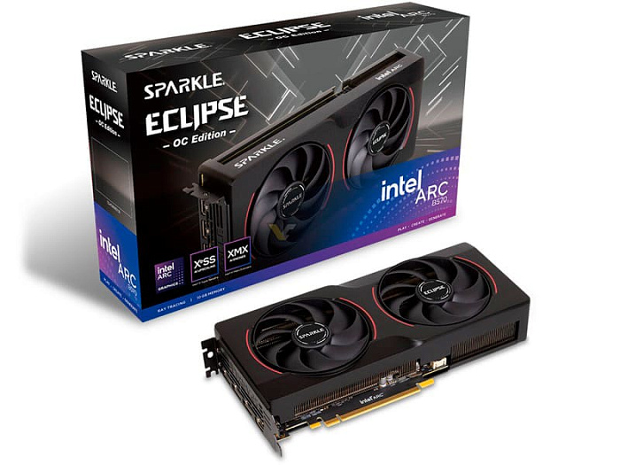 SPARKLE представила Arc B570 Eclipse с чёрным дизайном и двумя вентиляторами